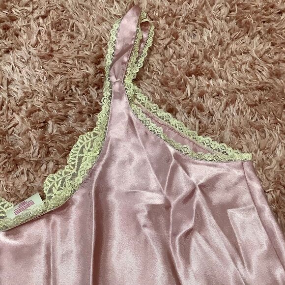 Vintage Enchanting Coquette Pink and Cream Lace Fairycore Fairy Slip Size Large - Picture 10 of 12